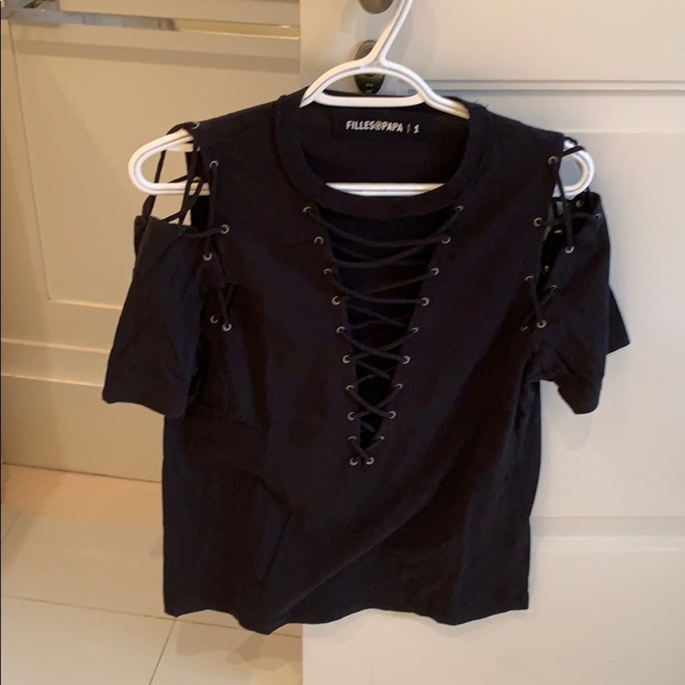 Lace up tee